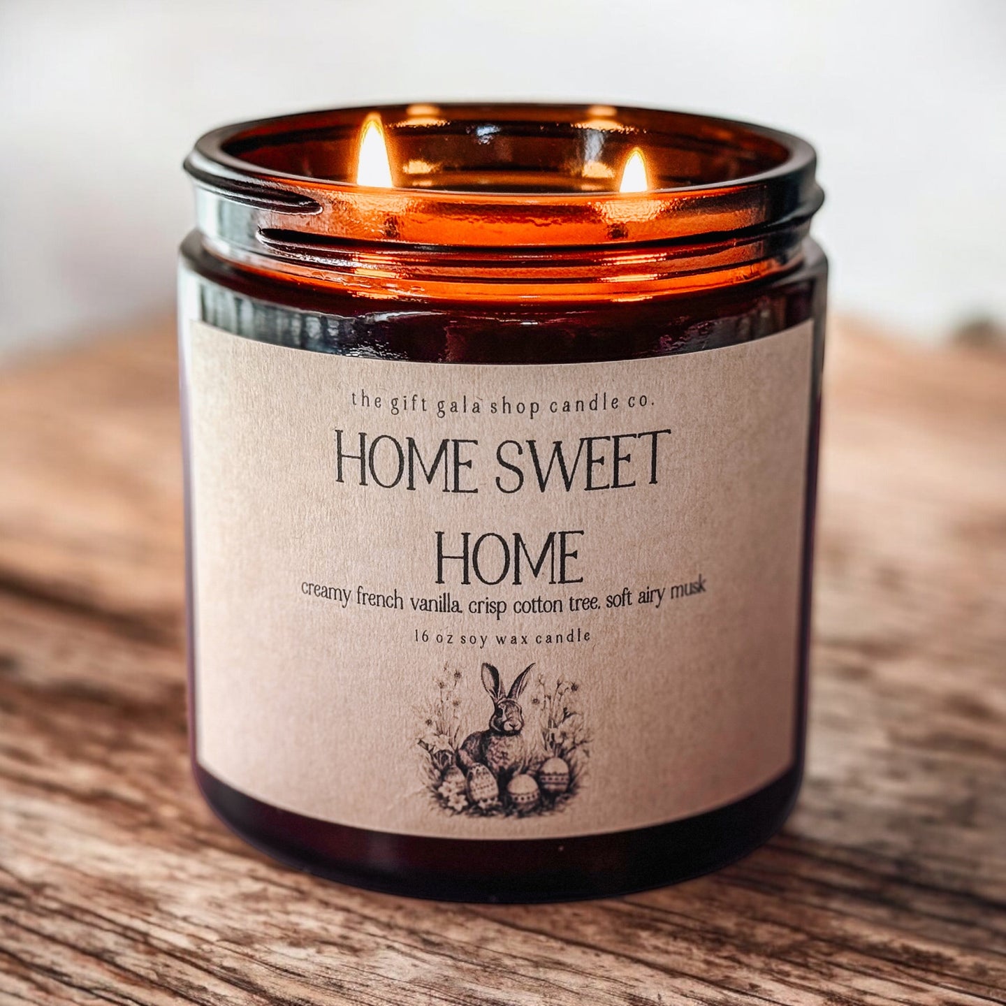 16 oz Home Sweet Home Scented Soy Candle | Best Handmade Candle for Primitive Spring Decor The Gift Gala Shop Candle Co.